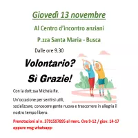 Diventa volontario per la comunità